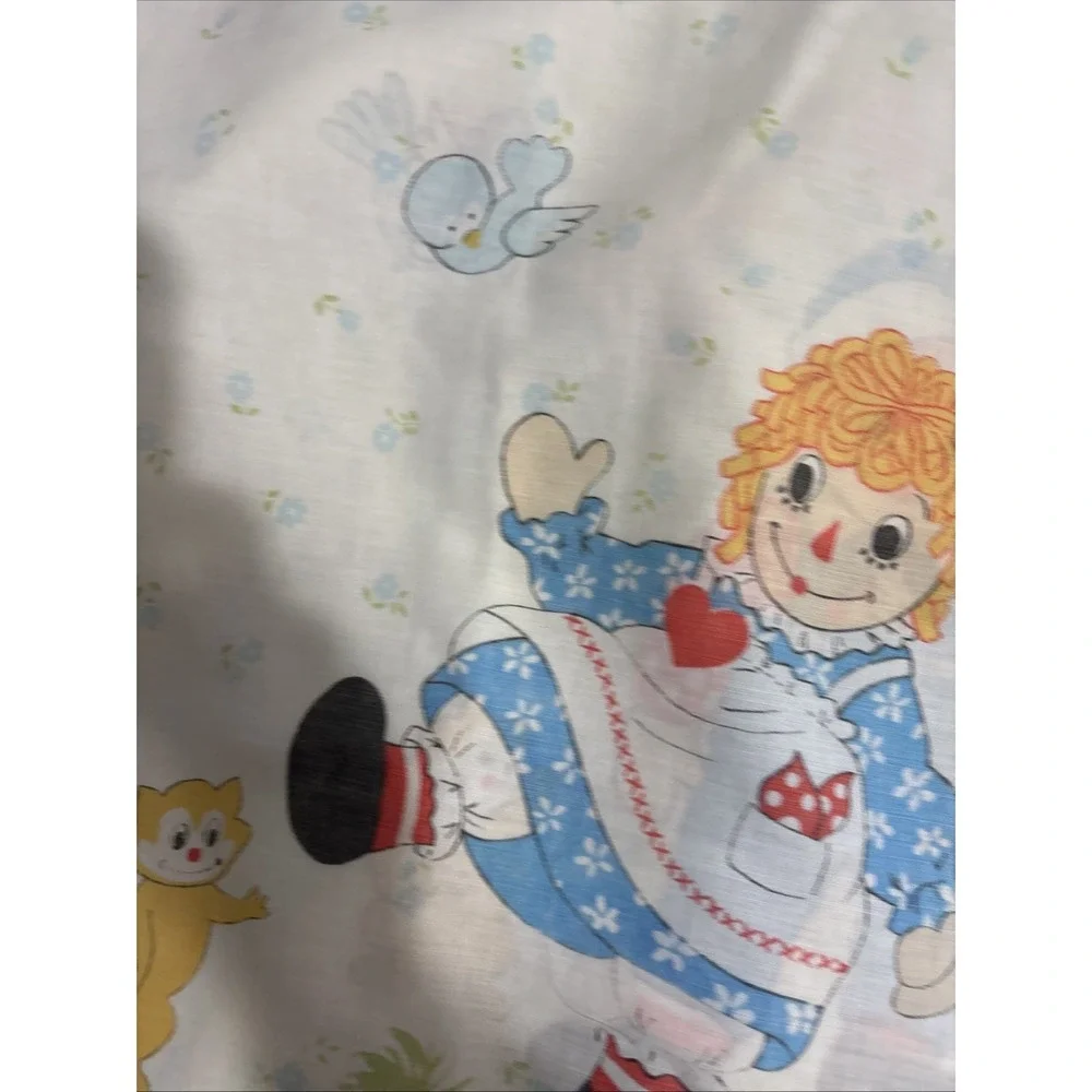 Vtg 1970's Raggedy Ann & Andy Pillowcase Bobbs-Merrill Co 20x30
